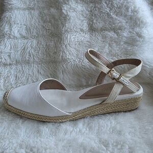 Dream Pairs White Espadrille Ankle Strap Sandals